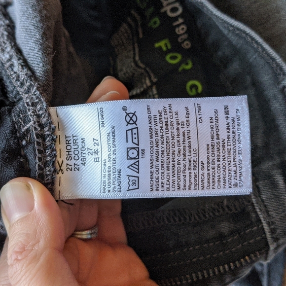 Gap black washed 27S true skinny jeans - Picture 5 of 5